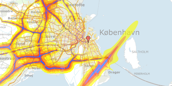 Trafikstøjkort på Svinget 11, st. th, 2300 København S