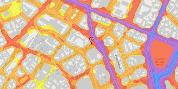 Trafikstøjkort på Sværtegade 7, 1. , 1118 København K