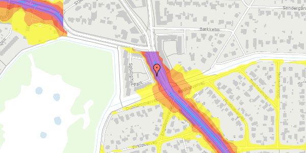 Trafikstøjkort på Søborghus Park 17, 1. th, 2860 Søborg