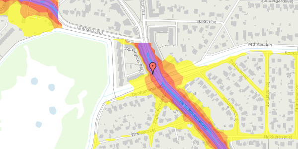 Trafikstøjkort på Søborghus Park 21, 2. th, 2860 Søborg