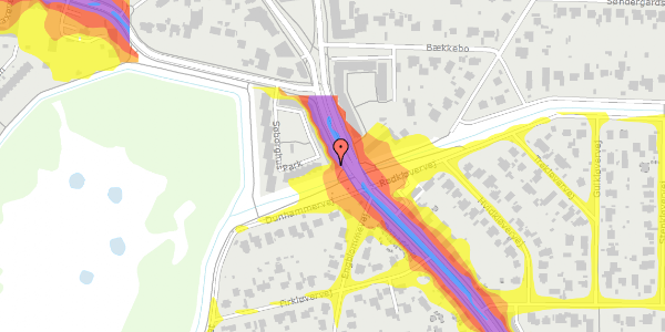 Trafikstøjkort på Søborghus Park 21, 4. th, 2860 Søborg