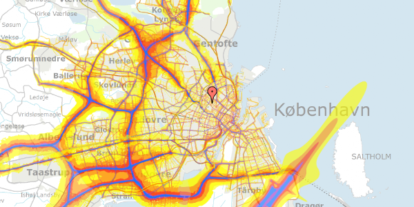 Trafikstøjkort på Søllerødgade 23, 2. tv, 2200 København N