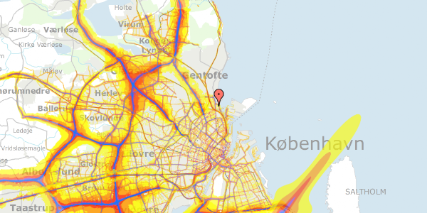 Trafikstøjkort på Sølundsvej 2, st. , 2100 København Ø