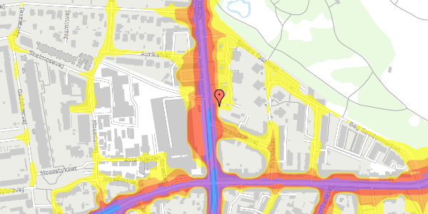 Trafikstøjkort på Søndre Fasanvej 89, 2. tv, 2500 Valby