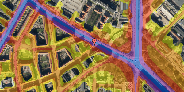 Trafikstøjkort på Tagensvej 15, 1. 108, 2200 København N