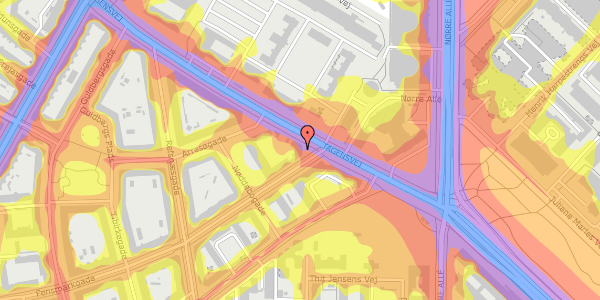 Trafikstøjkort på Tagensvej 15, 3. 312, 2200 København N