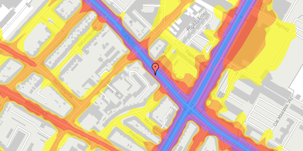 Trafikstøjkort på Tagensvej 47, 1. 6, 2200 København N