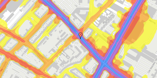 Trafikstøjkort på Tagensvej 55, 4. th, 2200 København N