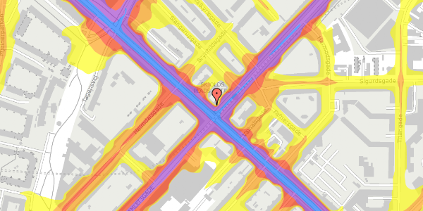 Trafikstøjkort på Tagensvej 100, 5. , 2200 København N