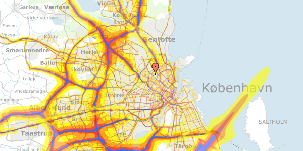 Trafikstøjkort på Tagensvej 113B, st. tv, 2200 København N