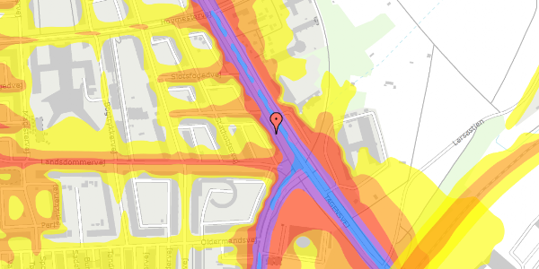 Trafikstøjkort på Tagensvej 167, st. th, 2400 København NV