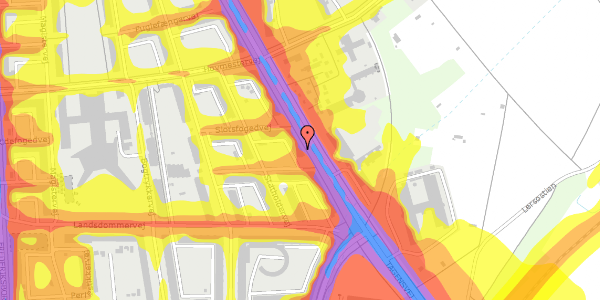 Trafikstøjkort på Tagensvej 171, st. th, 2400 København NV