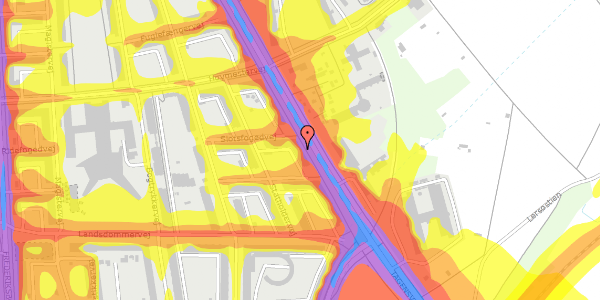 Trafikstøjkort på Tagensvej 173, st. th, 2400 København NV