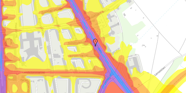 Trafikstøjkort på Tagensvej 173, 4. tv, 2400 København NV