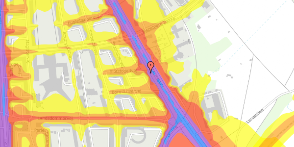 Trafikstøjkort på Tagensvej 175, st. th, 2400 København NV