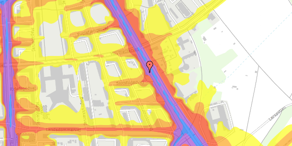 Trafikstøjkort på Tagensvej 177, st. th, 2400 København NV