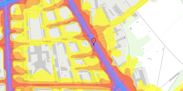 Trafikstøjkort på Tagensvej 181, st. th, 2400 København NV