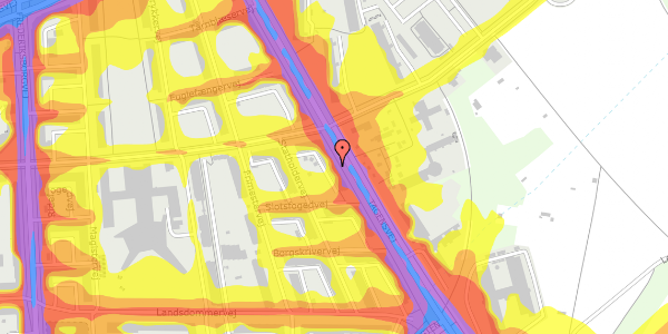 Trafikstøjkort på Tagensvej 181, 4. tv, 2400 København NV