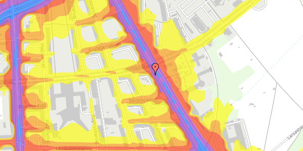 Trafikstøjkort på Tagensvej 185, st. th, 2400 København NV