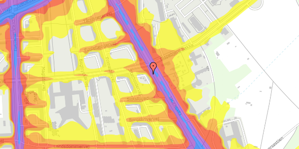 Trafikstøjkort på Tagensvej 185, 2. tv, 2400 København NV