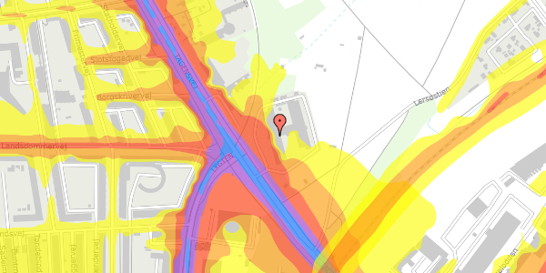 Trafikstøjkort på Tagensvej 186, st. 26, 2400 København NV