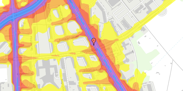 Trafikstøjkort på Tagensvej 187, st. th, 2400 København NV