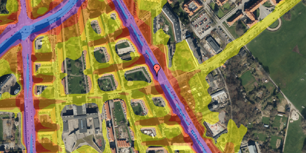 Trafikstøjkort på Tagensvej 189, 4. tv, 2400 København NV