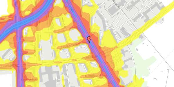 Trafikstøjkort på Tagensvej 195, st. th, 2400 København NV