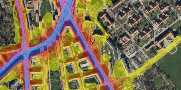 Trafikstøjkort på Tagensvej 196A, 1. tv, 2400 København NV