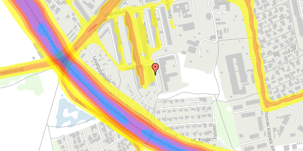 Trafikstøjkort på Tartinisvej 32, 1. 3, 2450 København SV