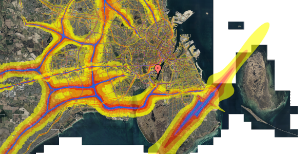 Trafikstøjkort på Teglholm Tværvej 17, 3. th, 2450 København SV