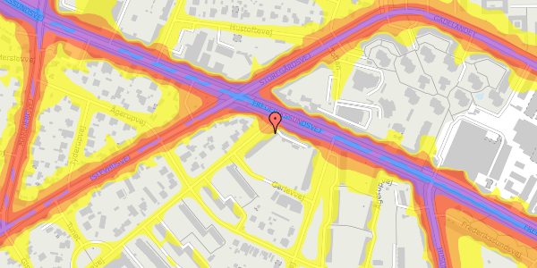 Trafikstøjkort på Tersløsevej 3, 1. tv, 2700 Brønshøj