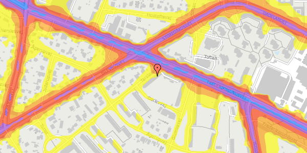 Trafikstøjkort på Tersløsevej 5, 1. th, 2700 Brønshøj