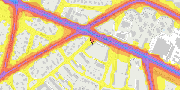 Trafikstøjkort på Tersløsevej 7, 1. th, 2700 Brønshøj