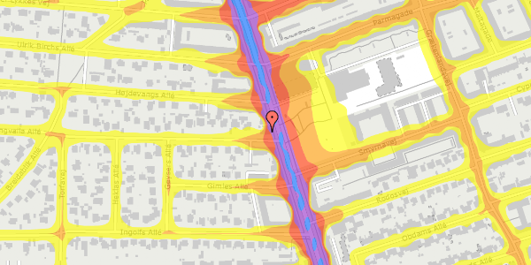 Trafikstøjkort på Thingvalla Allé 2, st. , 2300 København S