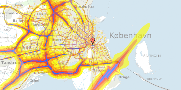 Trafikstøjkort på Thorshavnsgade 4, 2. th, 2300 København S