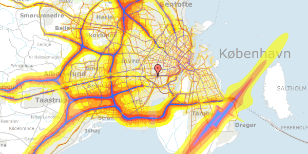 Trafikstøjkort på Thyregodsvej 14, 2. th, 2500 Valby