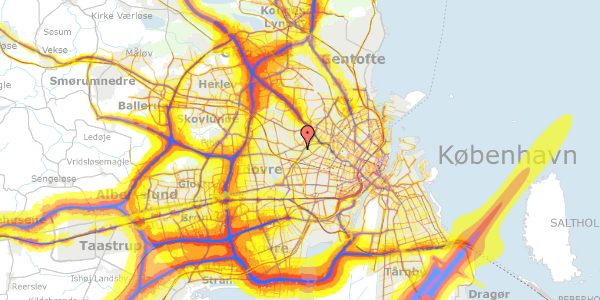 Trafikstøjkort på Thyvej 9, 2720 Vanløse