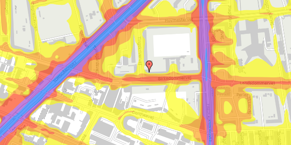 Trafikstøjkort på Tingskrivervej 2, st. 42, 2400 København NV