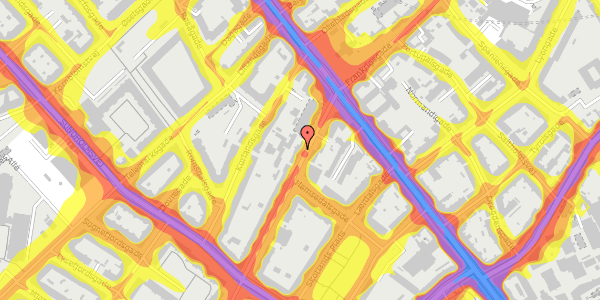 Trafikstøjkort på Tingvej 10, 1. th, 2300 København S