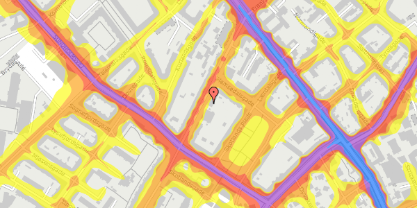 Trafikstøjkort på Tingvej 21, 1. th, 2300 København S