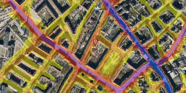 Trafikstøjkort på Tingvej 21, 1. tv, 2300 København S