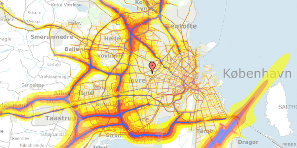 Trafikstøjkort på Tirsbækvej 3, 2. th, 2720 Vanløse