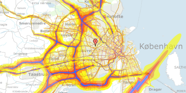 Trafikstøjkort på Tirsbækvej 6, 2720 Vanløse