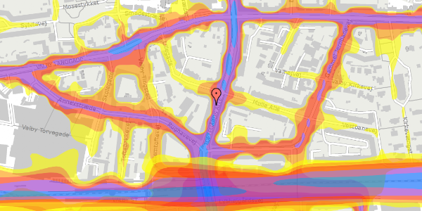 Trafikstøjkort på Toftegårds Allé 18, 4. , 2500 Valby