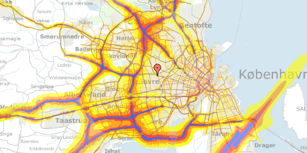 Trafikstøjkort på Toftøjevej 35A, 2720 Vanløse