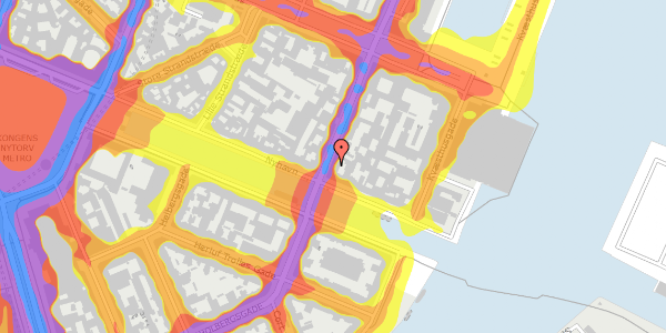 Trafikstøjkort på Toldbodgade 2, 1. tv, 1253 København K