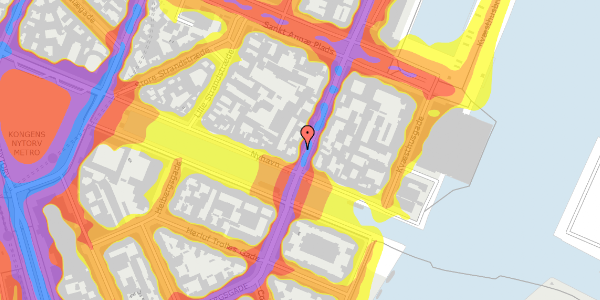 Trafikstøjkort på Toldbodgade 5, 1. 1, 1253 København K