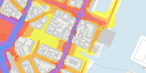 Trafikstøjkort på Toldbodgade 6, 1. , 1253 København K