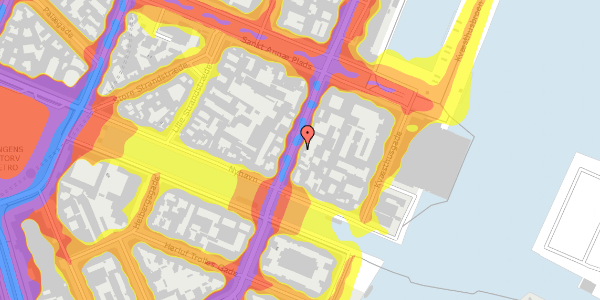 Trafikstøjkort på Toldbodgade 8A, 1253 København K